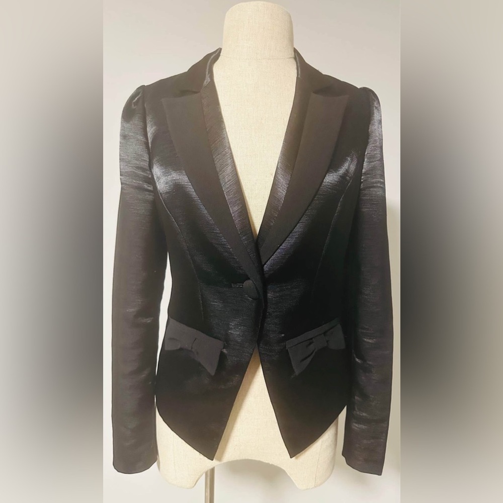 ASOS: Elegant Black Satin Blazer